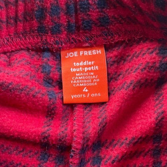 4/$20💥4 Fleece Pajama Pants, Wide Leg, Soft & Cozy, Red & Blue Plaid, Pull-On - Picture 5 of 6
